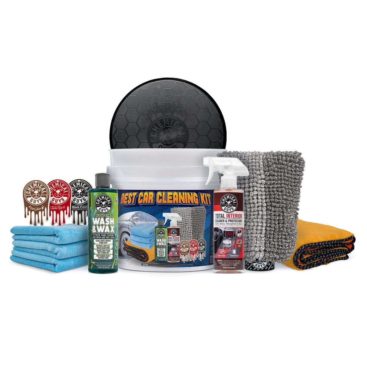Chemical Guys Best Car Cleaning Bucket Kit (12 Piece) HOL426