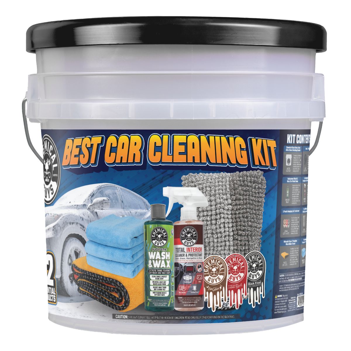 Chemical Guys Best Car Cleaning Bucket Kit (12 Piece) HOL426