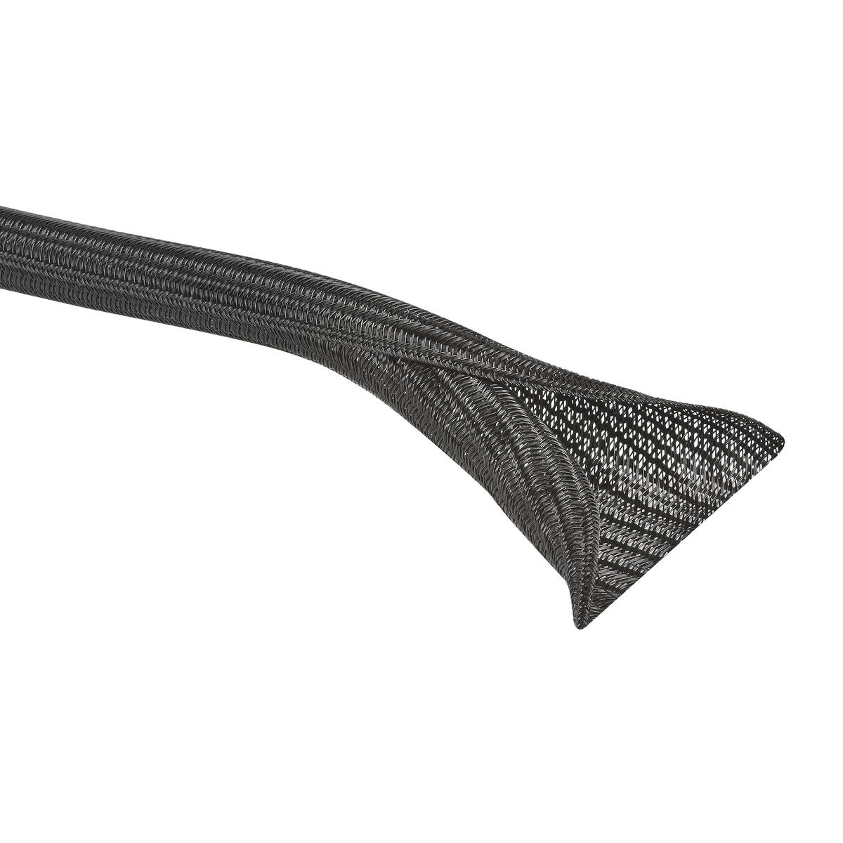 Narva S/Closing Braided Tube 19MM Split, 10M, Black 56790-10