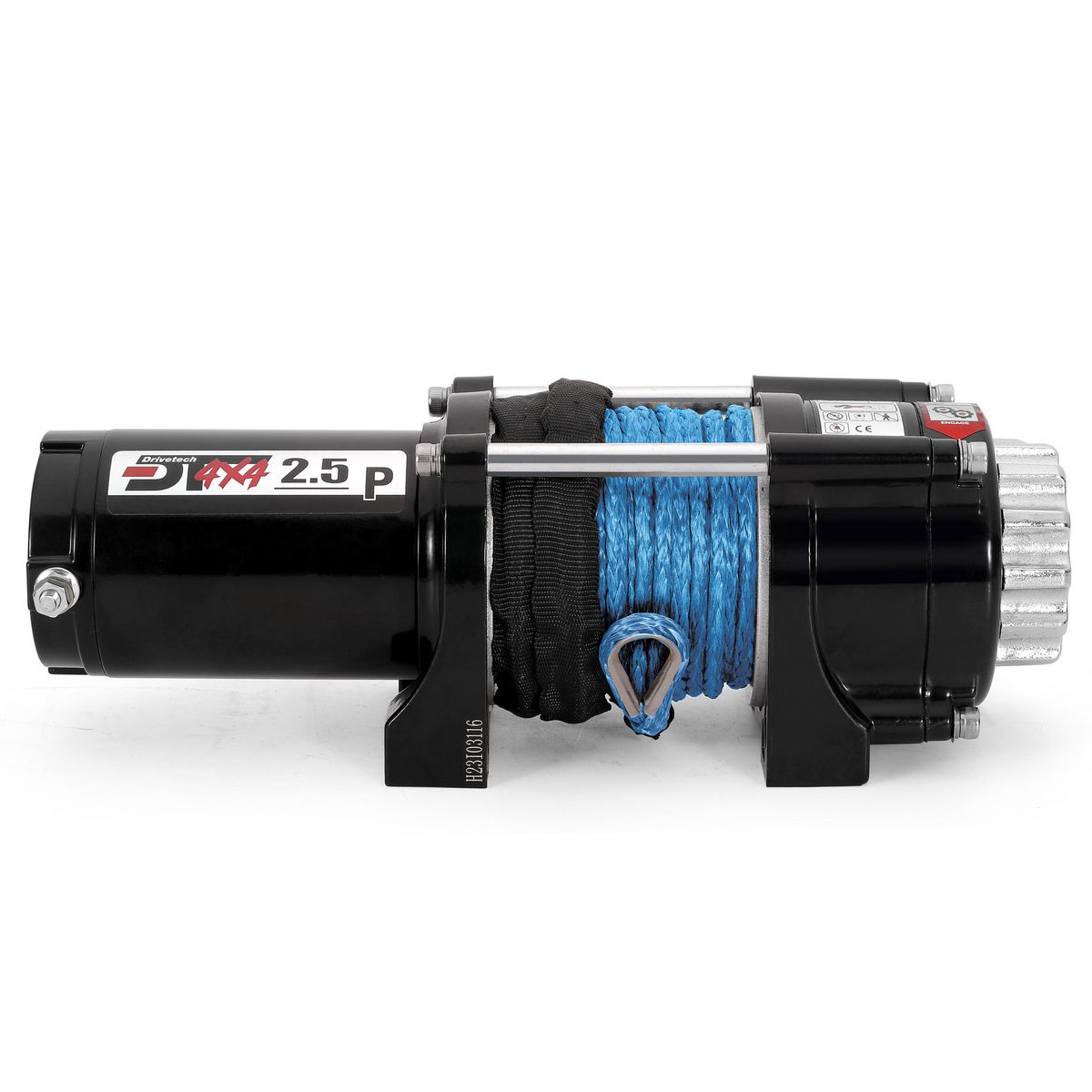 Drivetech 4X4 2500lb 12V ATV/Trailer Winch with Synthetic Rope DTW250012VD