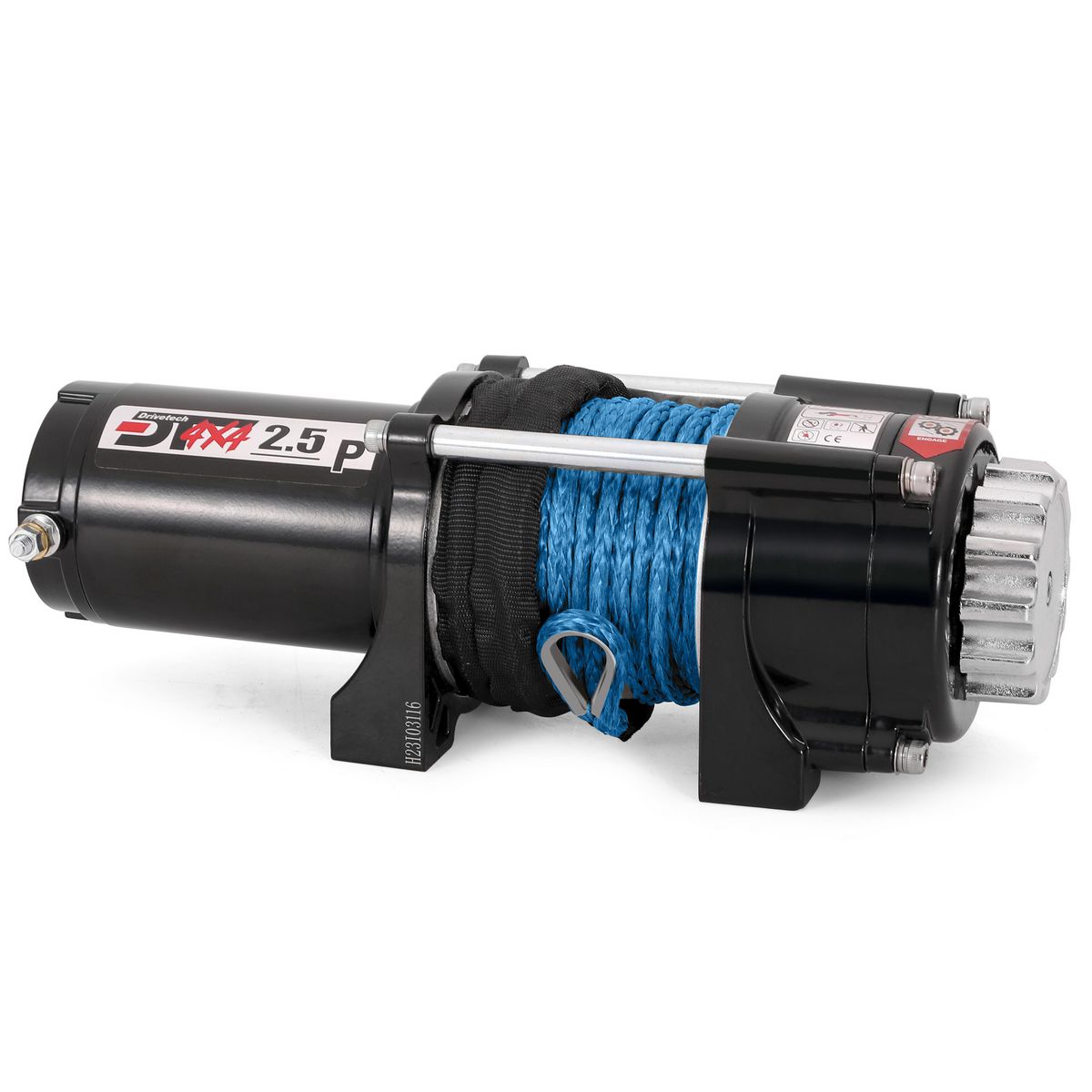 Drivetech 4X4 2500lb 12V ATV/Trailer Winch with Synthetic Rope DTW250012VD
