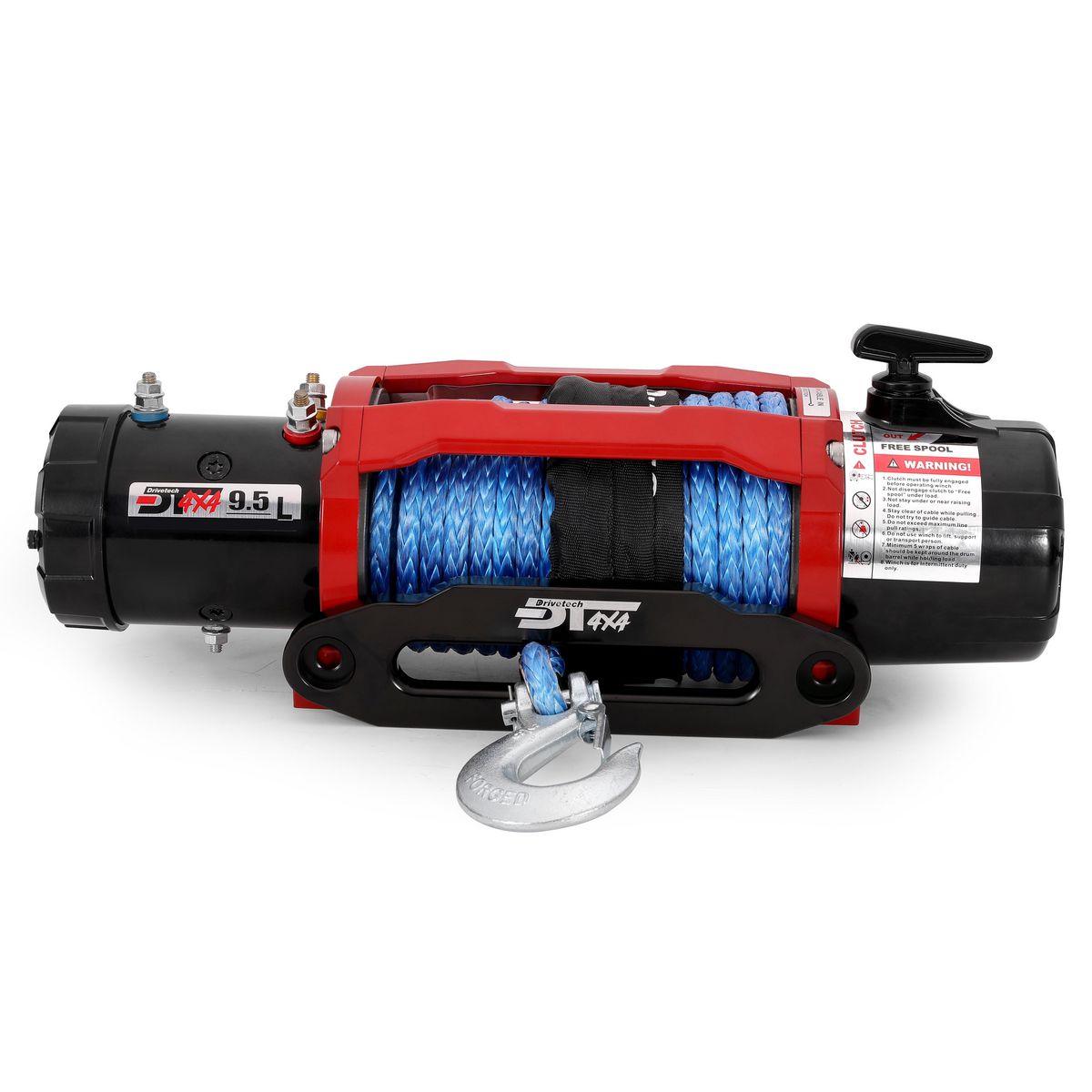Drivetech 4X4 9500lb 12V 4X4 Winch with Synthetic Rope DTW950012VD