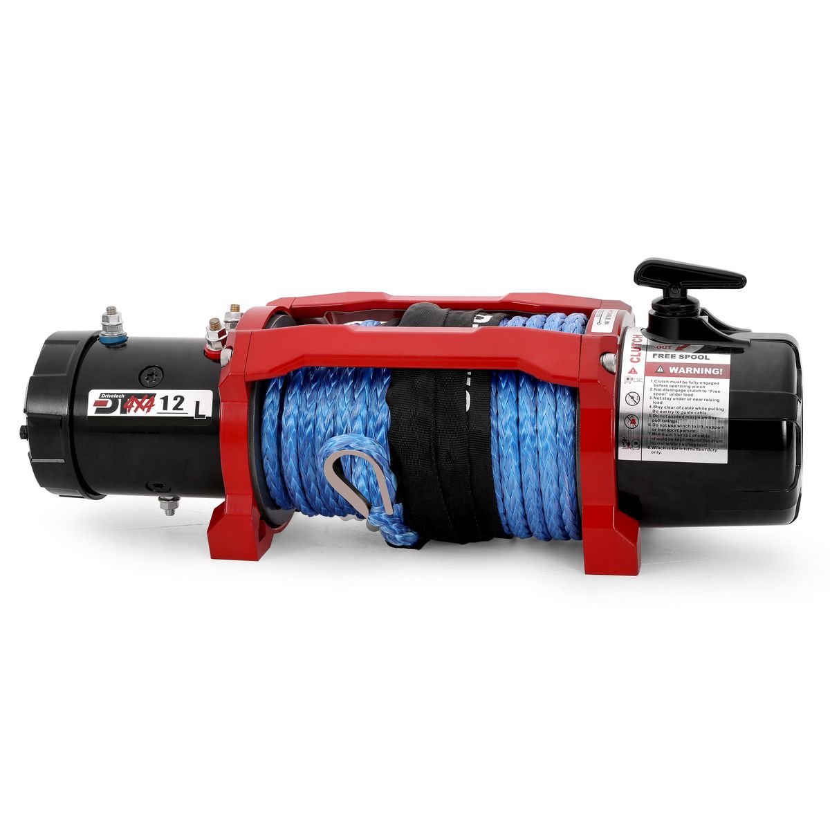 Drivetech 4X4 12000lb 12V 4X4 Winch with Synthetic Rope DTW1200012VD