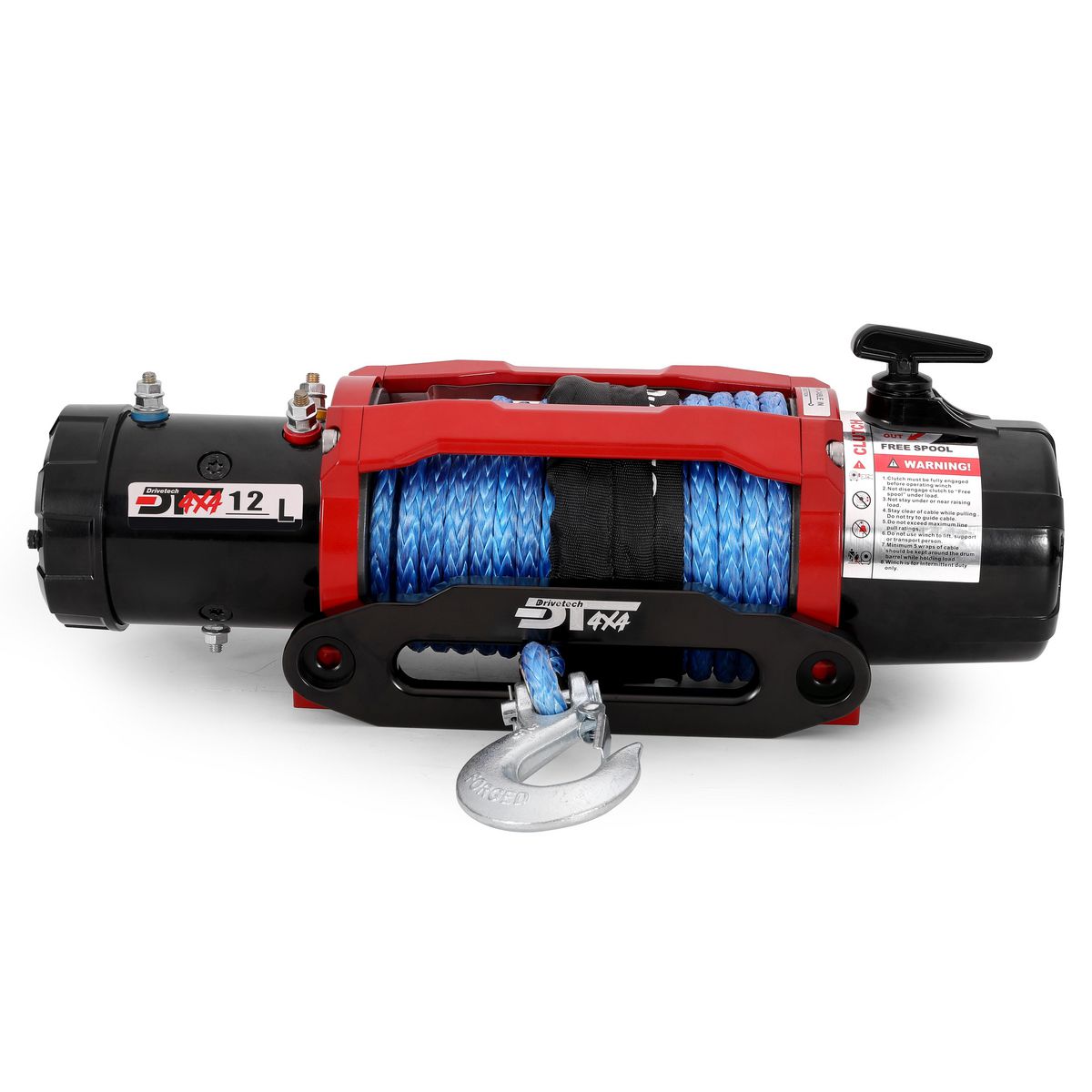 Drivetech 4X4 12000lb 12V 4X4 Winch with Synthetic Rope DTW1200012VD