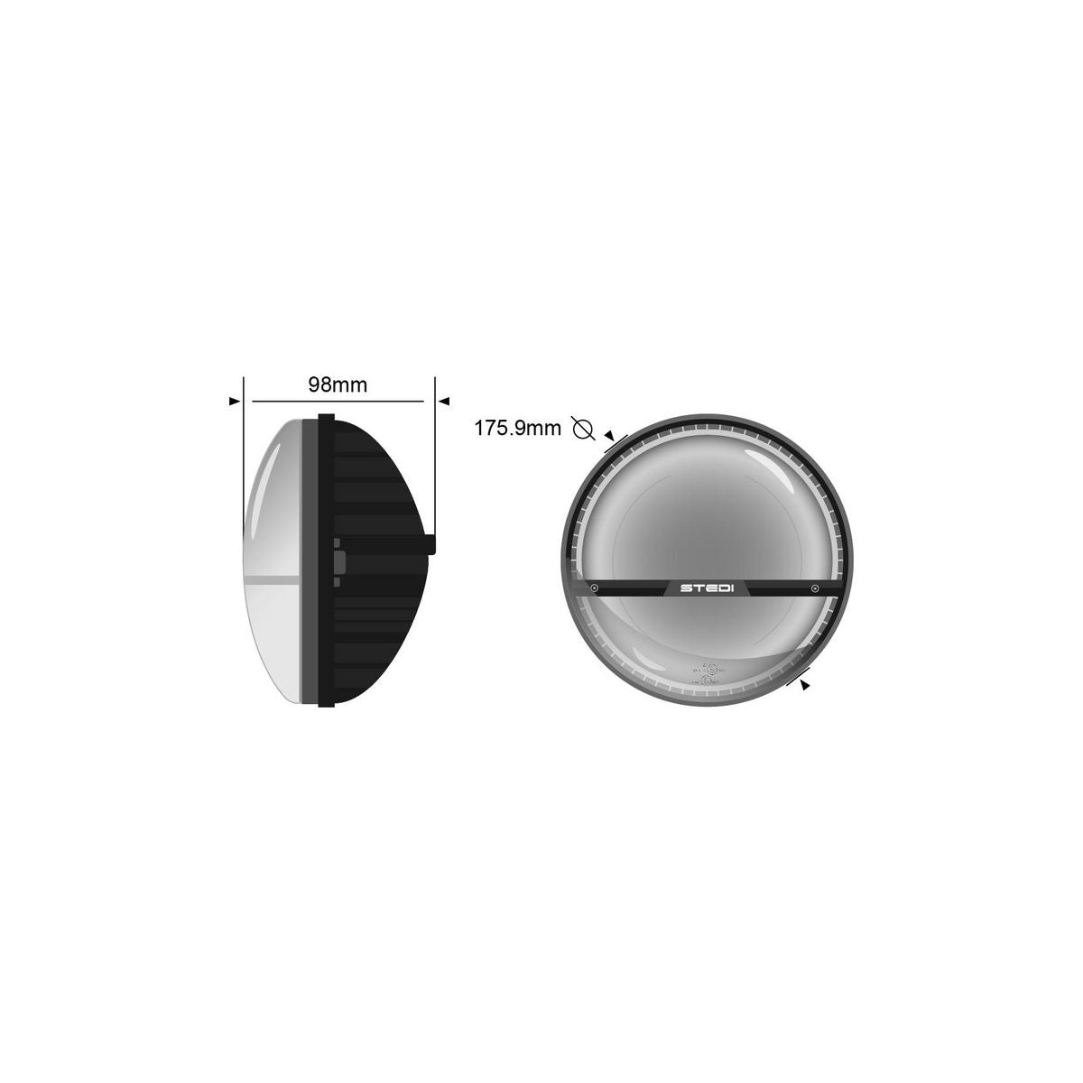 STEDI 7in Homage Black 3000K ST-45-HMB-072