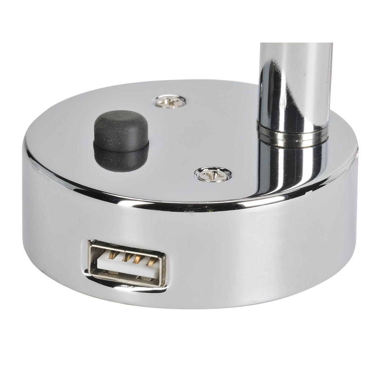 Narva 12 Volt Silver Interior Lamp With Touch Switch And 2A Usb Socket 87473