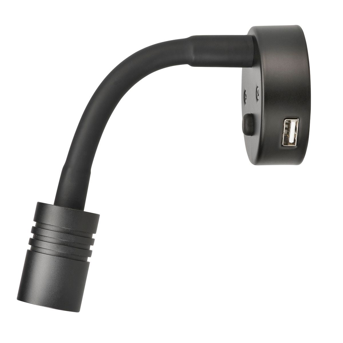 Narva 12 Volt Black Interior Lamp With Touch Switch And 2A Usb Socket 87475