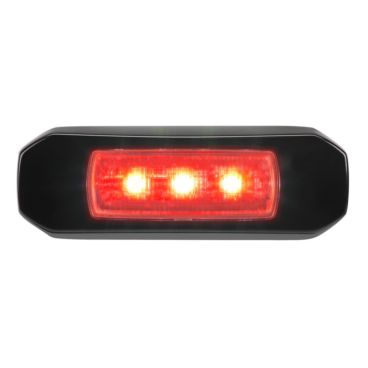 Narva 9-33 Volt Led Courtesy Lamp, Red/White Output, Black Base 87603