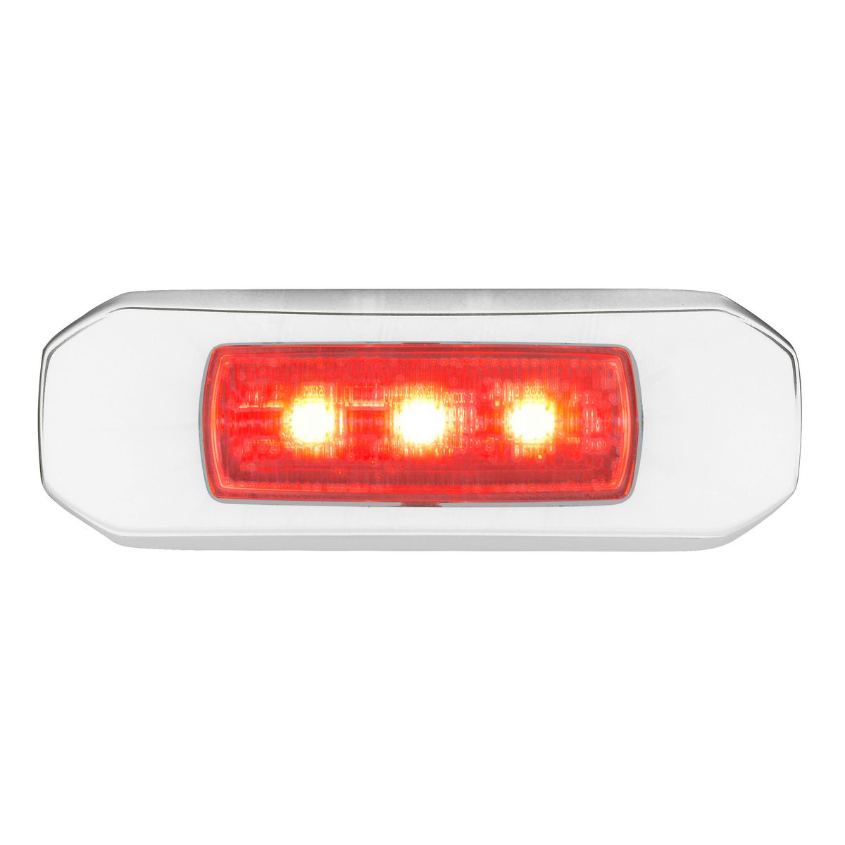 Narva 9-33 Volt Led Courtesy Lamp, Red/White Output, White Base 87603W