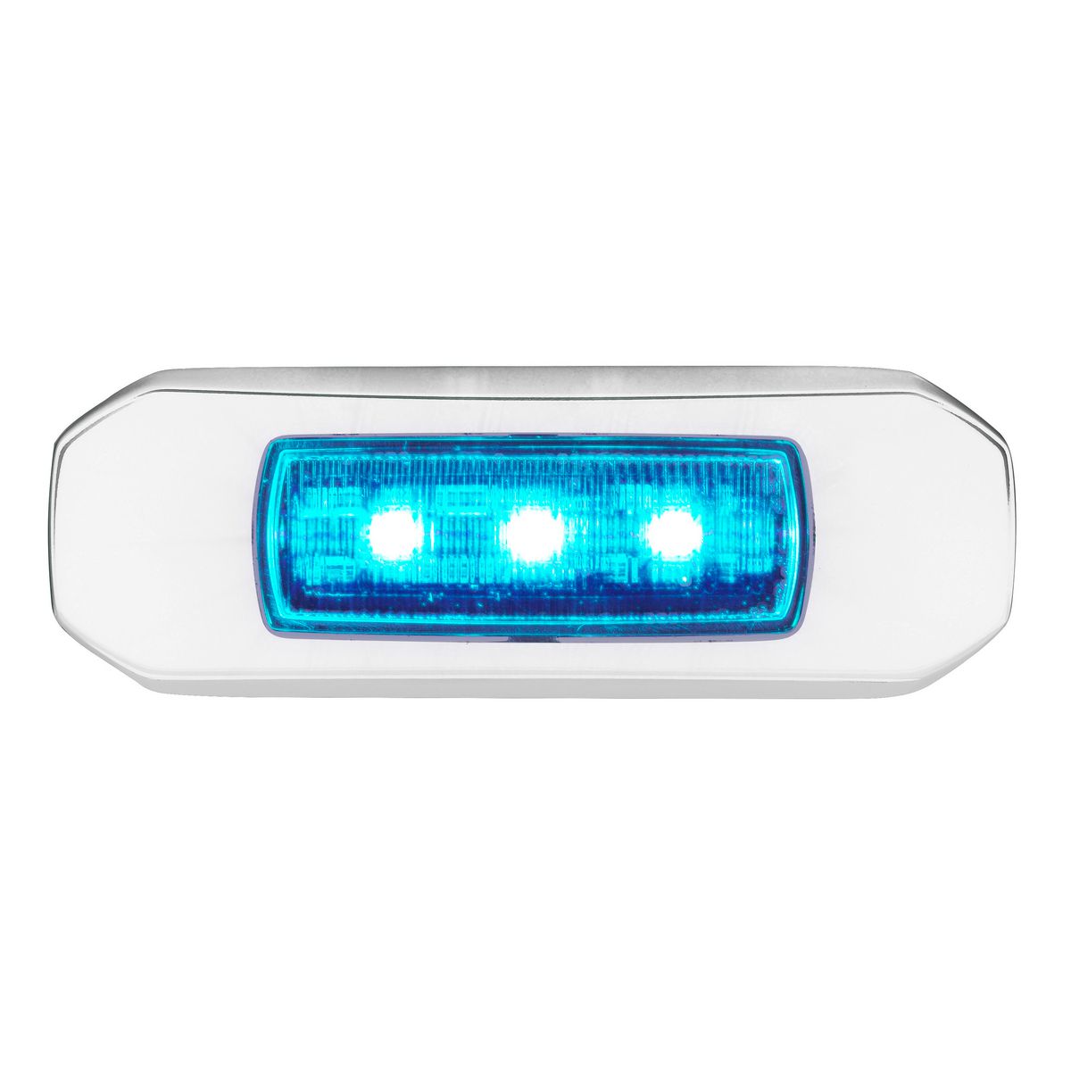 Narva 9-33 Volt Led Courtesy Lamp, Blue/White Output, White Base 87607W