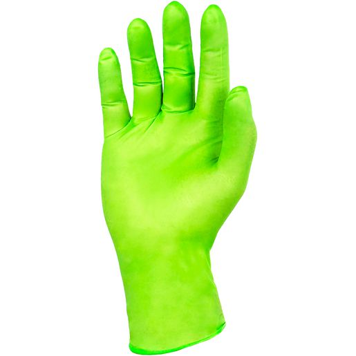 The Glove Company TGC Neon Green Nitrile Disposable Gloves - XLarge - Box Of 100 160044