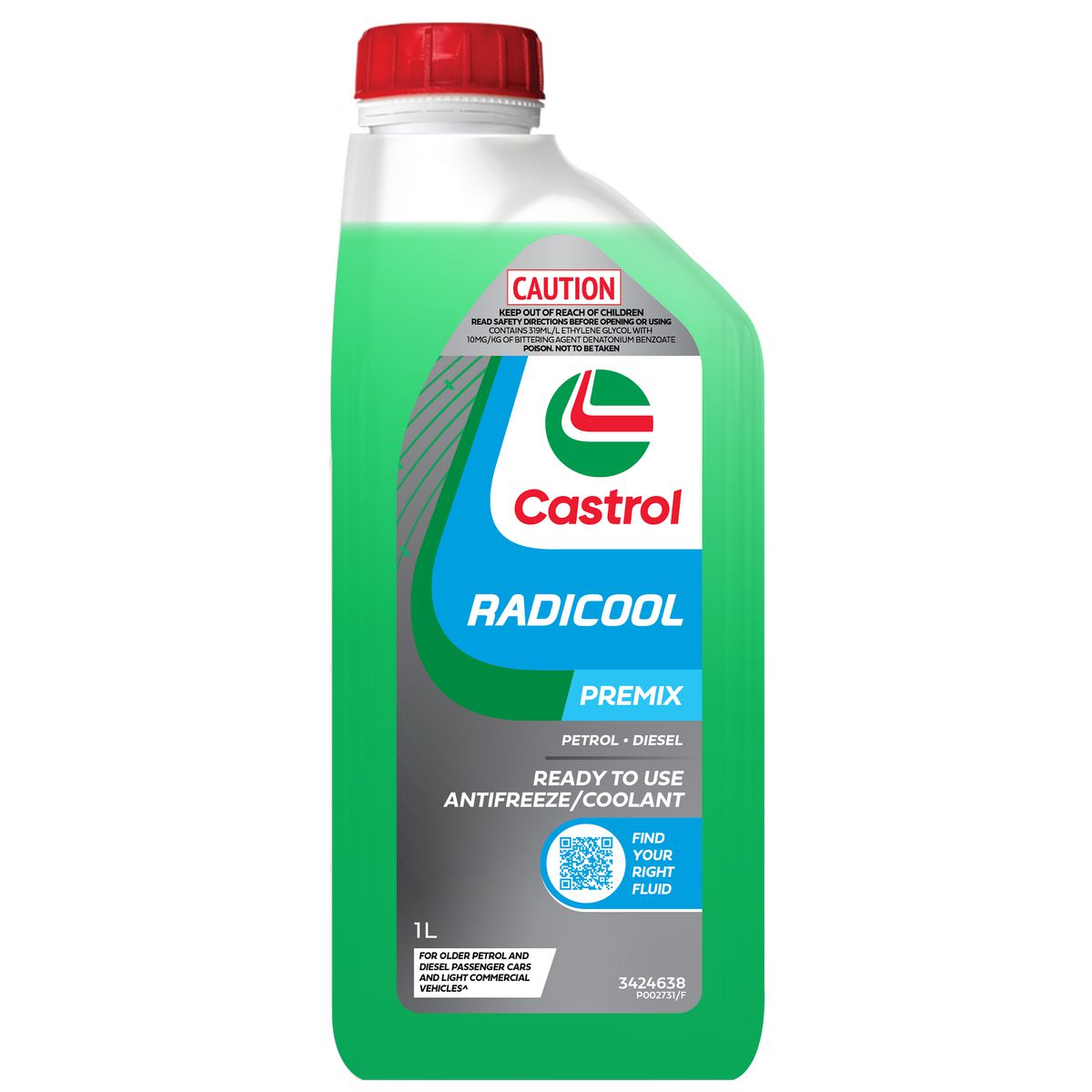 Castrol RADICOOL Premix Engine Coolant 1L 3424638
