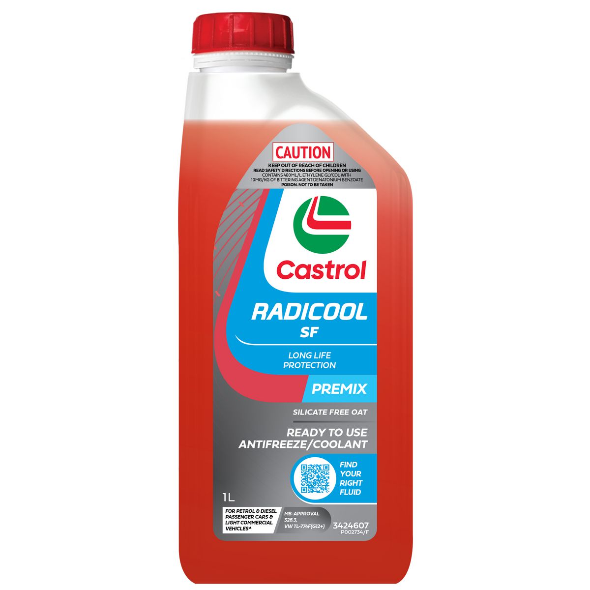 Castrol RADICOOL SF Premix Engine Coolant 1L 3424607