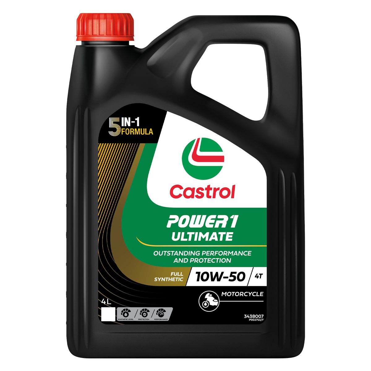 Castrol POWER1 Ultimate 4T 10W-50 Engine Oil 4L 3438007