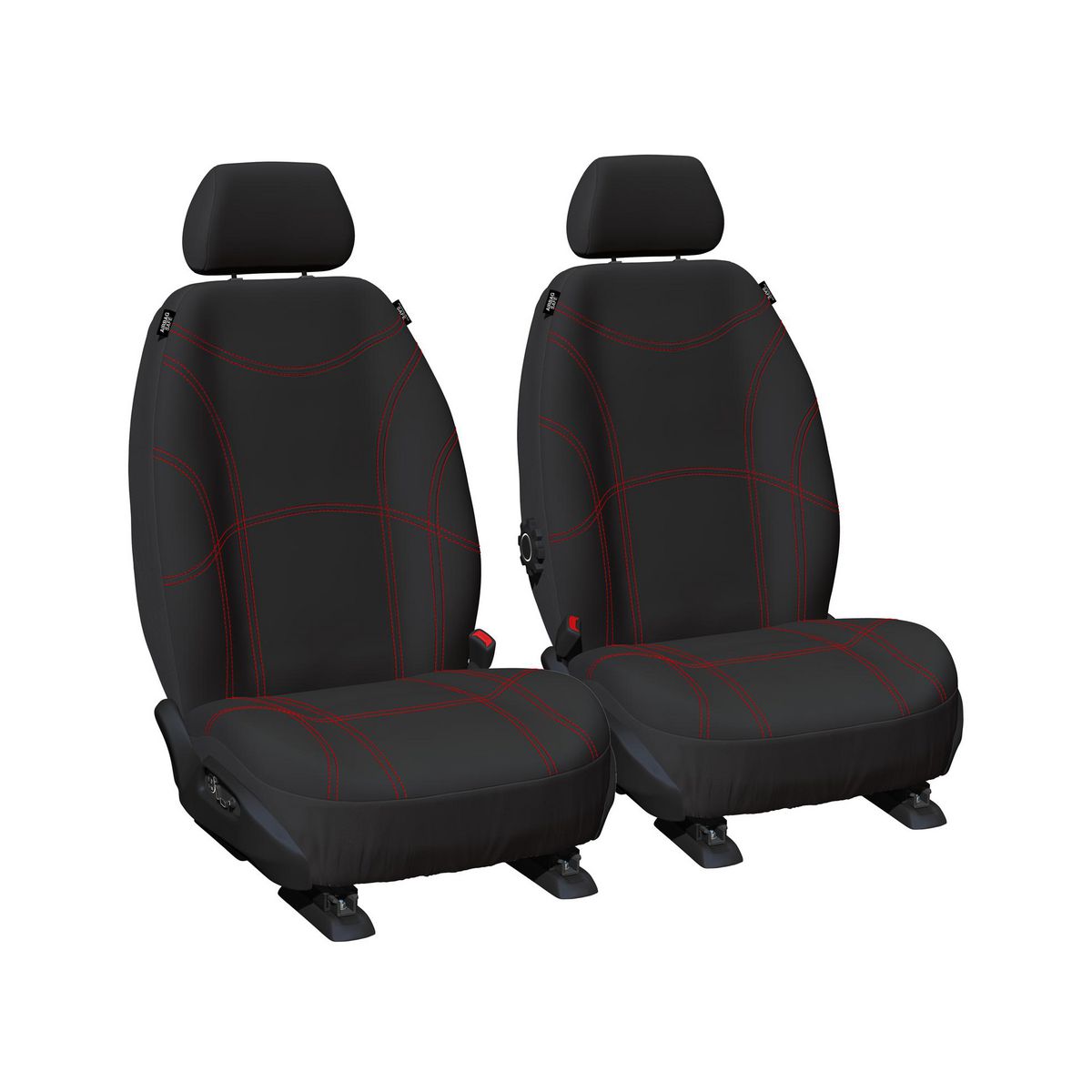 Sperling Getaway Neoprene Front Black - Red Stitch Seat Covers Suits BT50 DMax MUX 2020-On RM1224GBR
