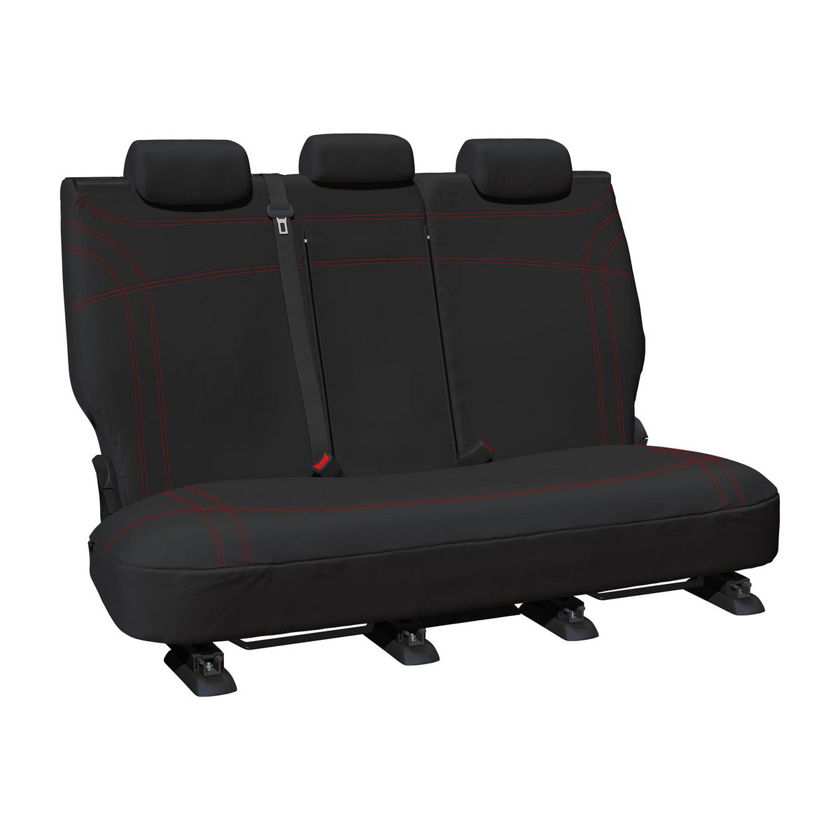 Sperling Getaway Neoprene Rear Black - Red Stitch Seat Covers Suits BT50 DMax Dual 2020-On RM5210GBR