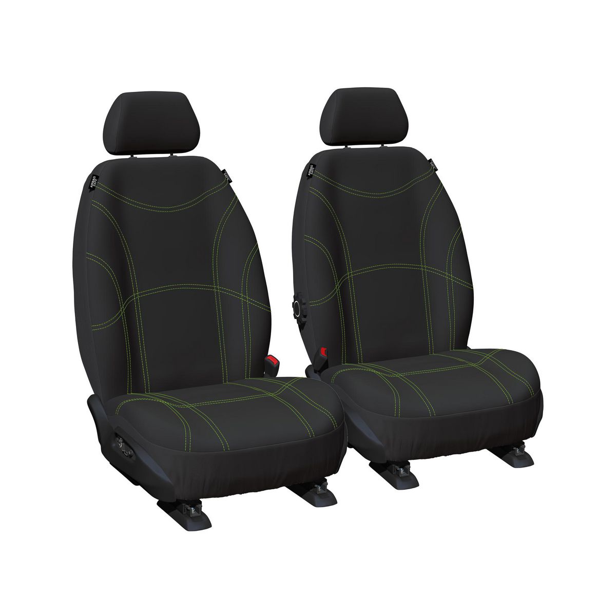 Sperling Getaway Neoprene Front Black - Green Stitch Seat Covers Suits Outback BT 2020-On RM1266GBG