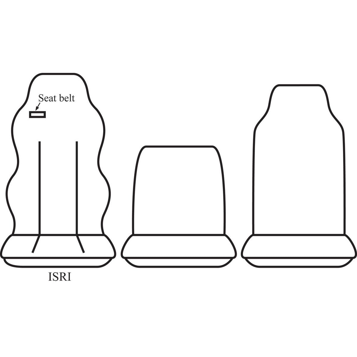 Sperling Tailored Fit Front Truck Seat Covers HD Canvas, Charcoal - Pair RM1264-CVC