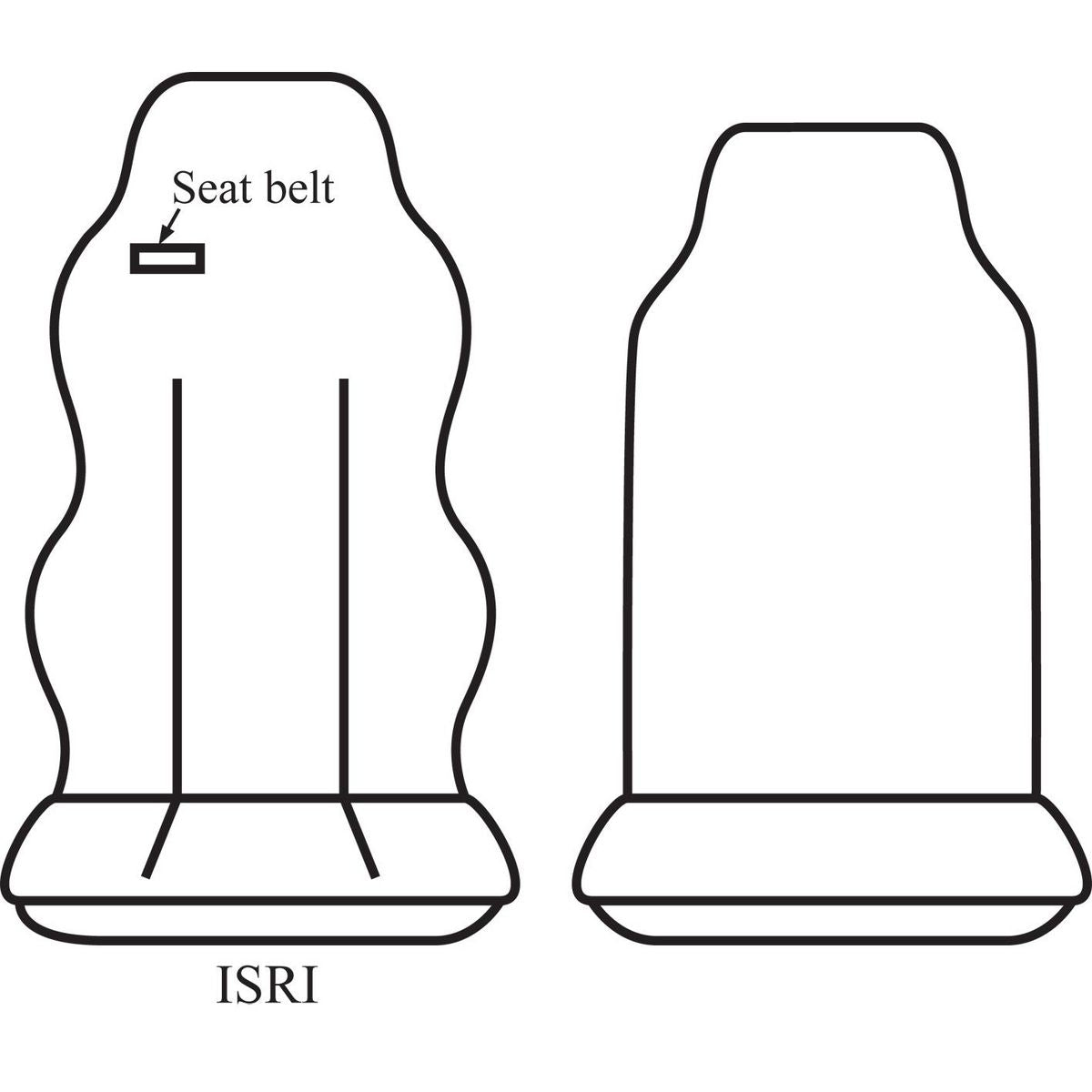 Sperling Tailored Fit Front Truck Seat Covers HD Canvas, Charcoal - Pair RM1286-CVC