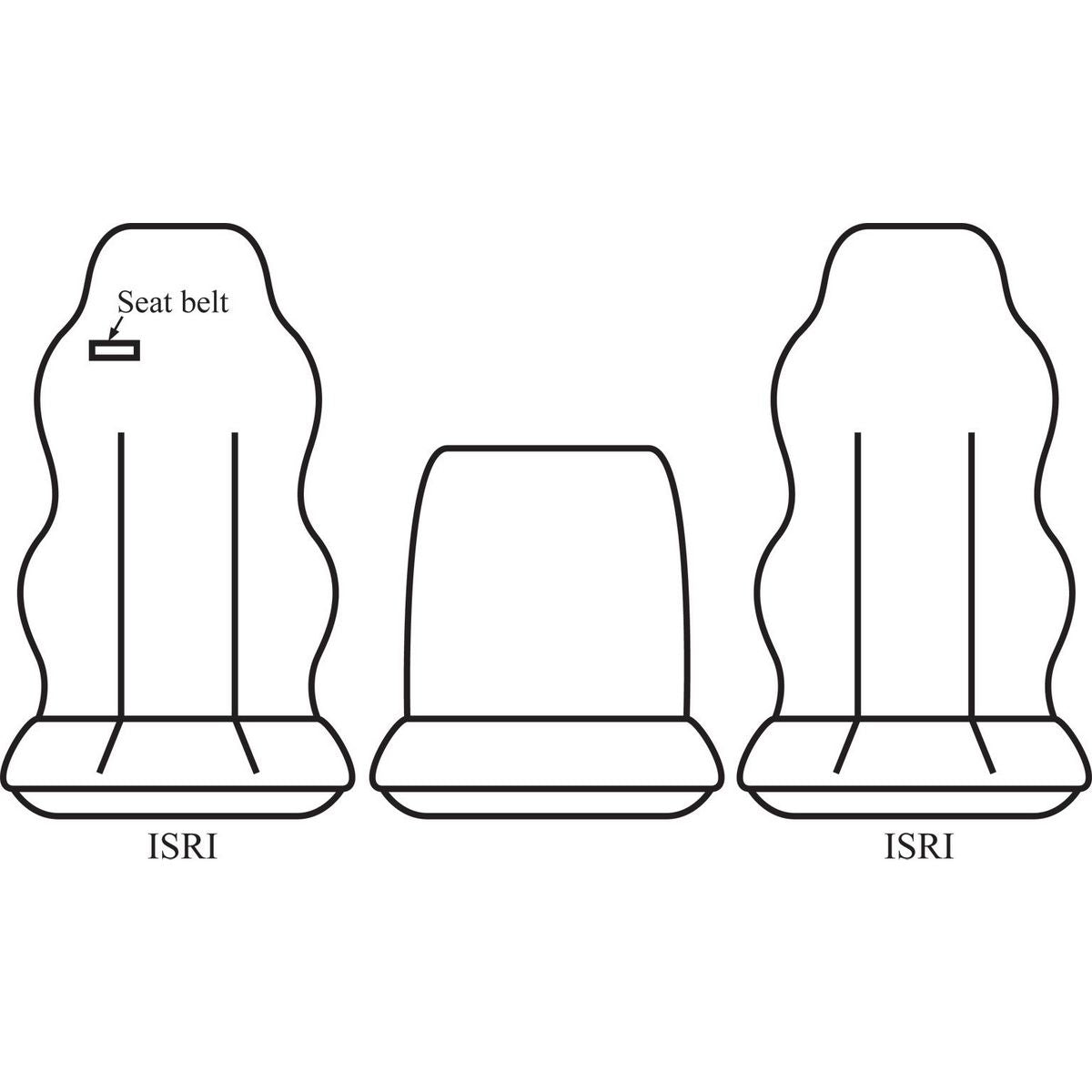 Sperling Tailored Fit Front Truck Seat Covers HD Canvas, Charcoal - Pair RM1287-CVC