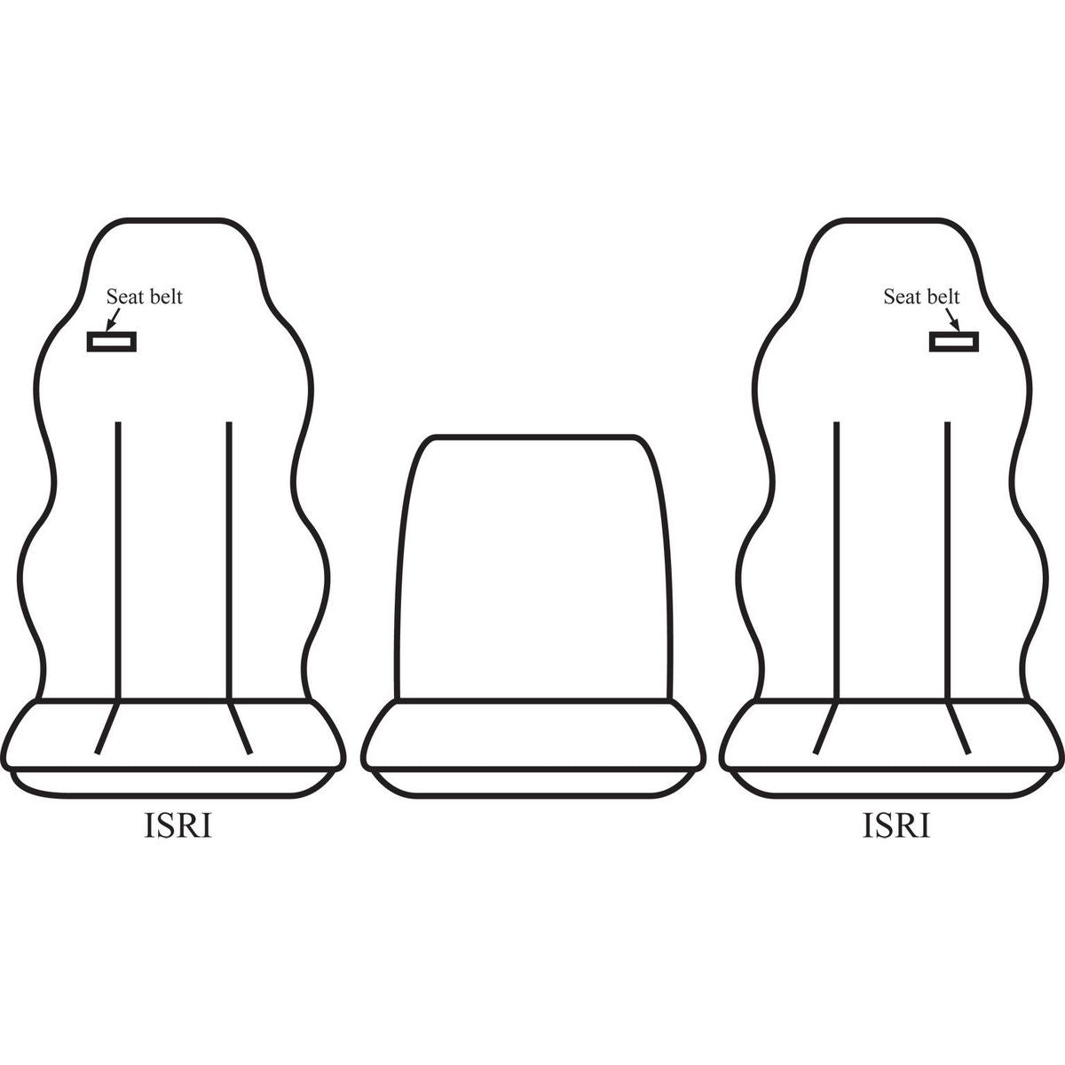 Sperling Tailored Fit Front Truck Seat Covers HD Canvas, Charcoal - Pair RM1289-CVC