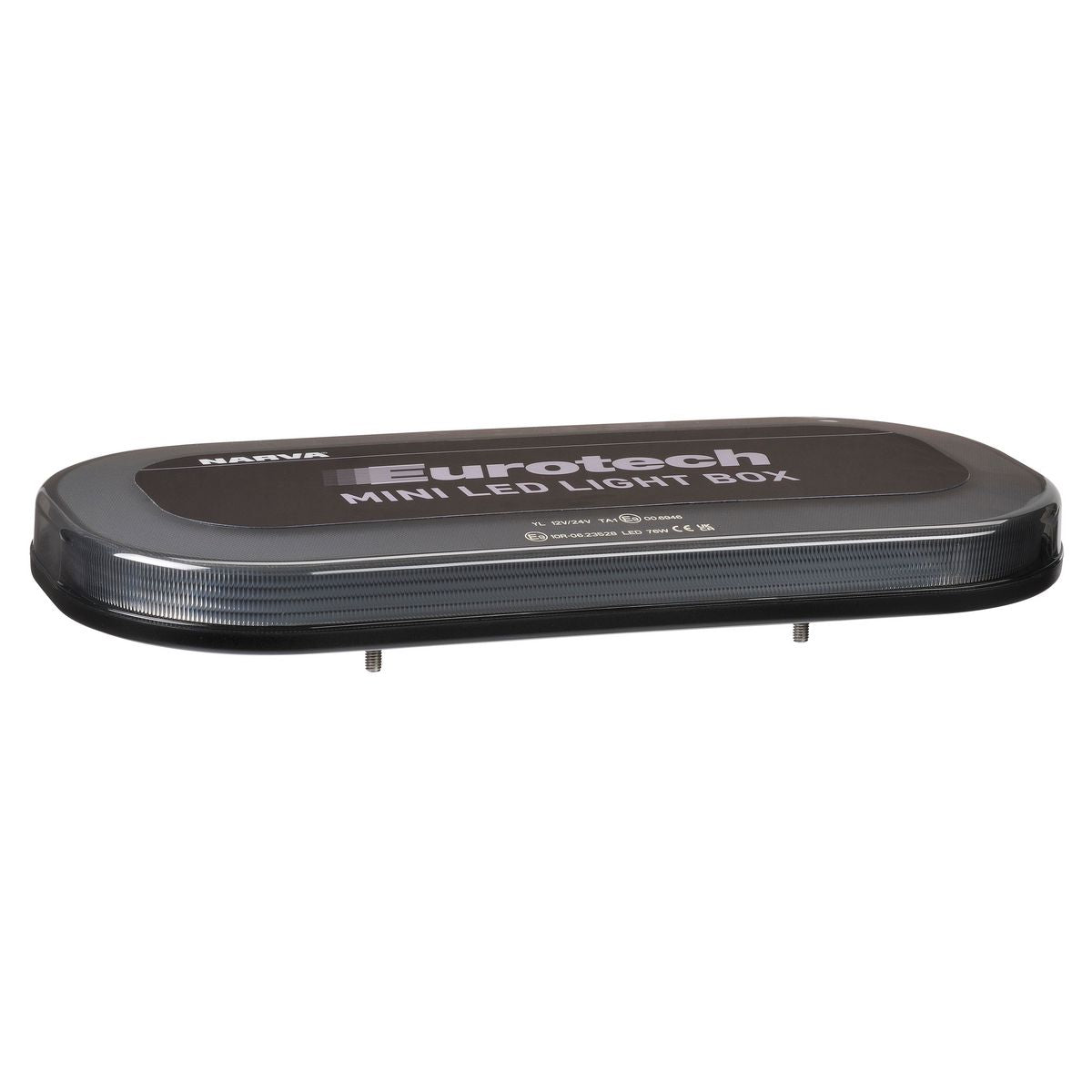 Narva LED Light Box - Amber - Flange Base - Clear Smoked Lense 85014AC-1
