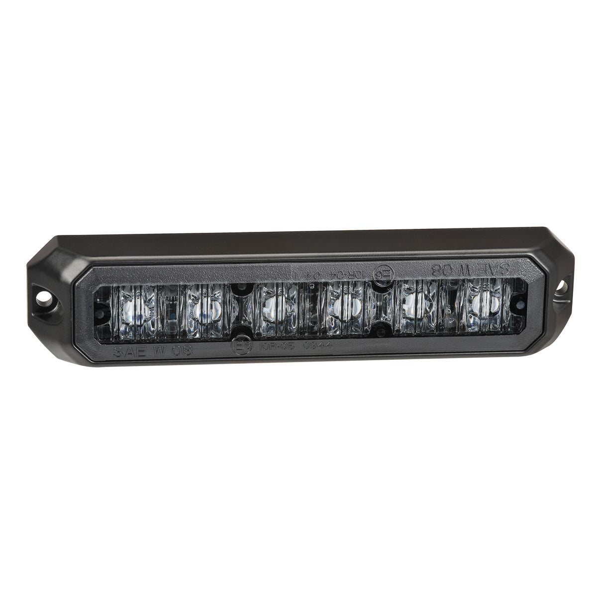 Narva 12/24 Volt Low Profile High Pwered LED Warning Light - Amber with Smoked Lens - 6 x 1W LED's with Multiple Flash patterns 85206AS