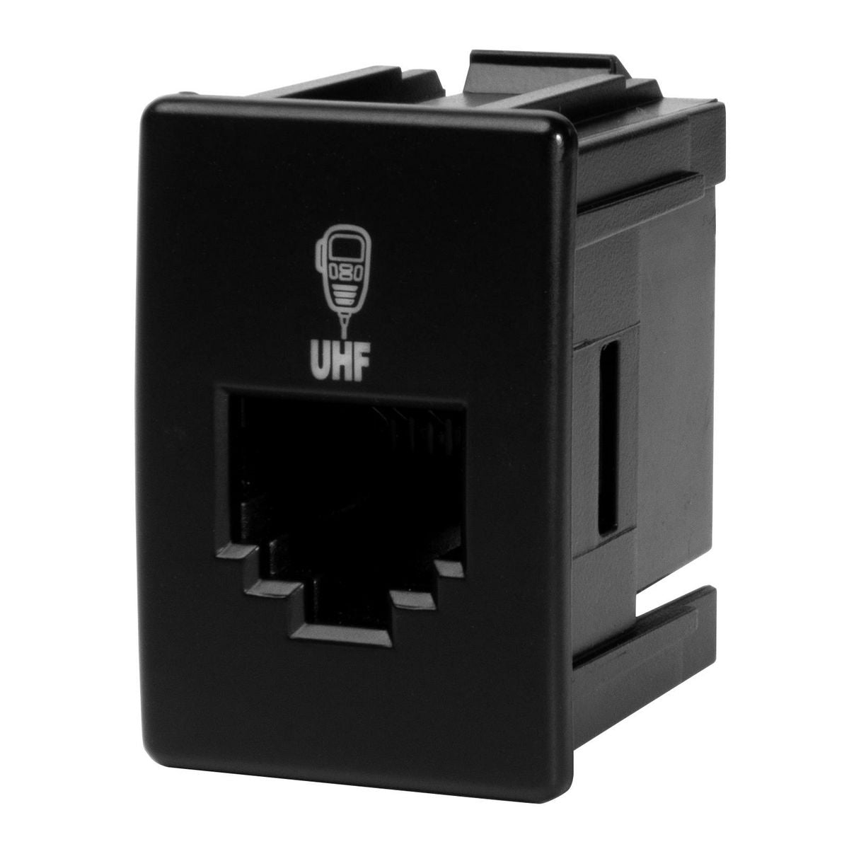 Narva OE Style Push Button Switch, UHF Passthrough Symbol, 12V, Blue Illumination, Suits Isuzu, 22 X 33MM 63423BL