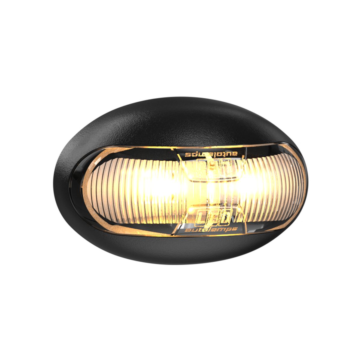 Ecco LED Autolamps 12/24 Volt Side Direction Indicator Lamp, Black Bracket, 40Cm Cable 50AM