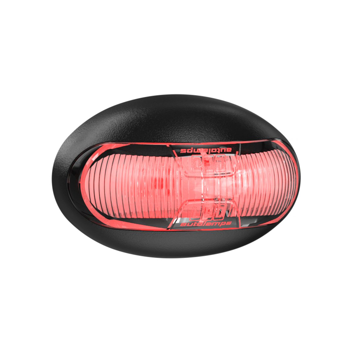 LED Autolamps 12/24 Volt Rear End Outline Marker Lamp, Black Bracket, 20cm cable 50RM