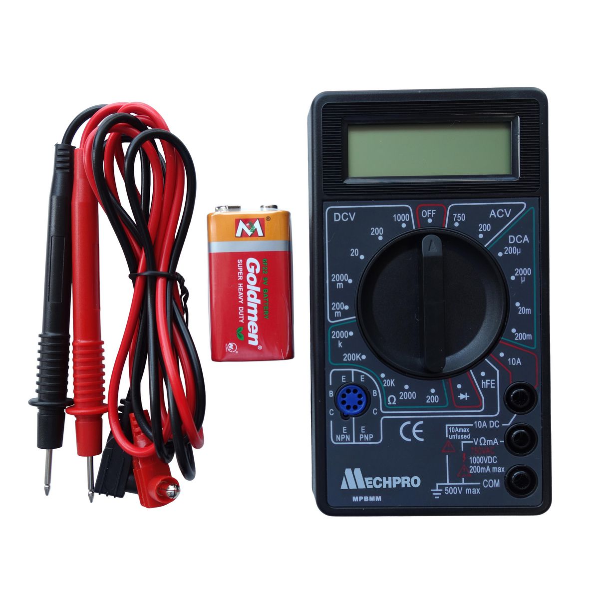 Mechpro Manual Range Digital Multimeter - Entry Level MPBMM