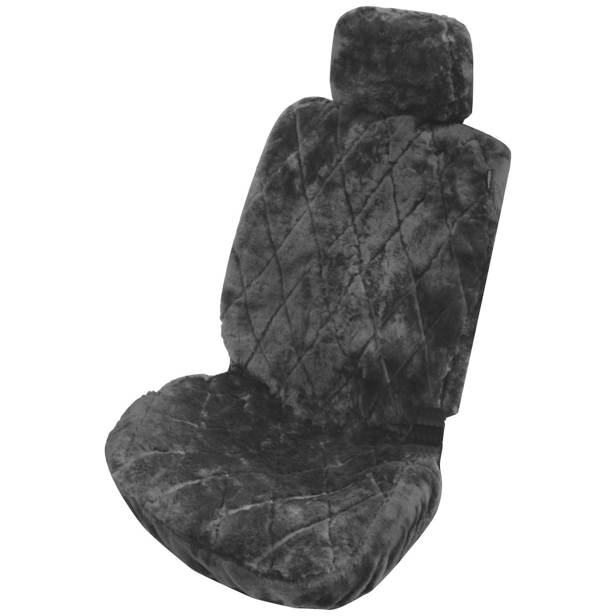 Gearup Sheepskin Car Seat Cover - Single Charcoal GUSSC