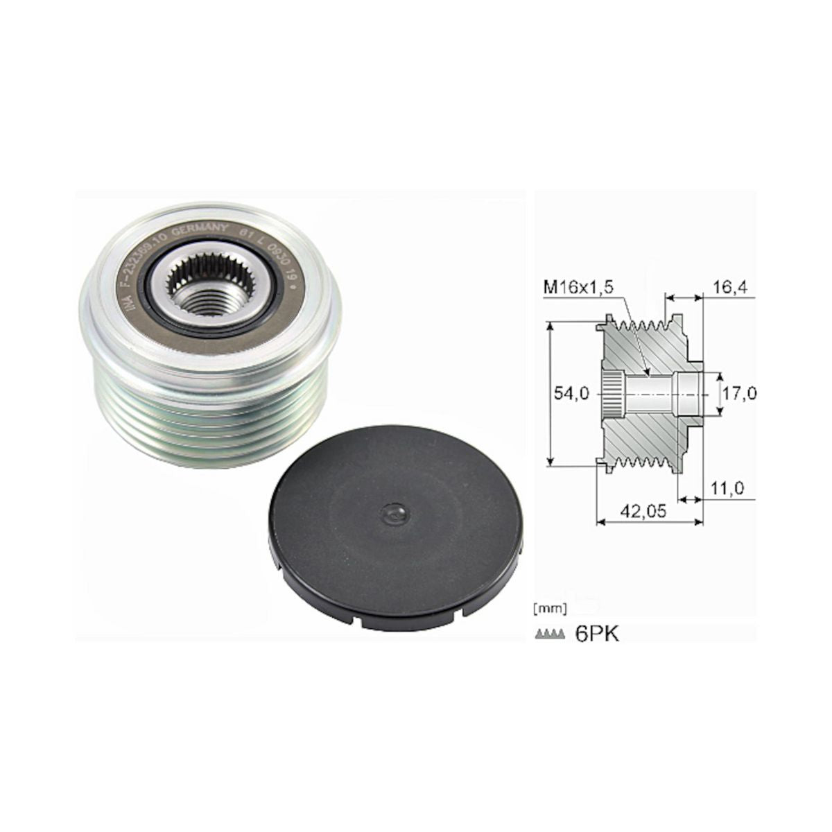 INA Alternator Freewheel Clutch 535 0285 10