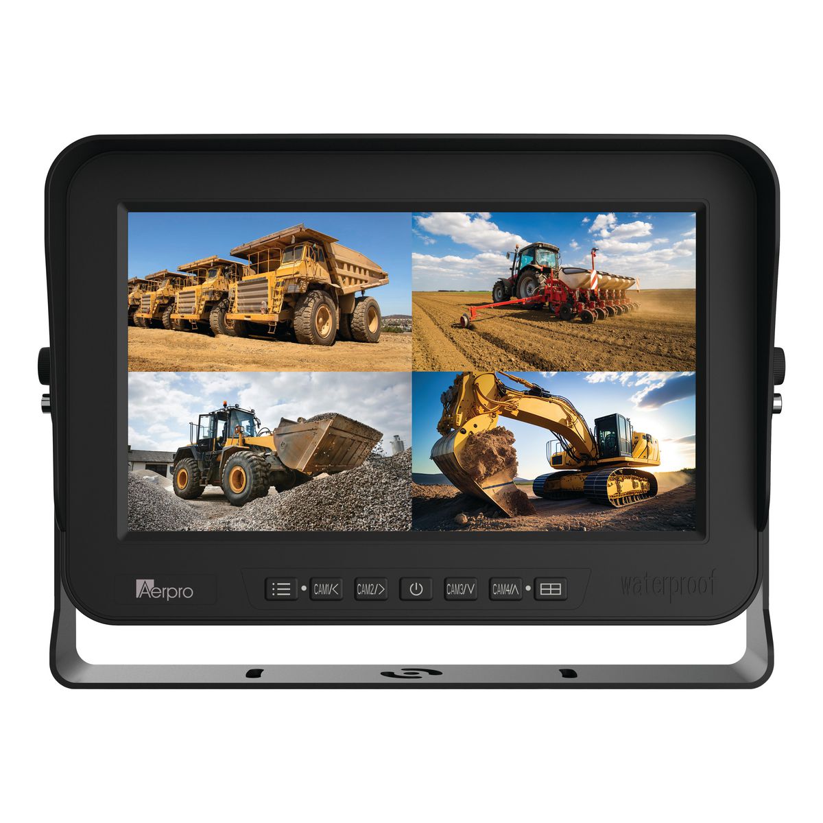 Aerpro 10In Weatherproof Heavy Duty AHD Quad View Monitor AVM10E