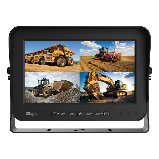 Aerpro 10In Weatherproof Heavy Duty AHD Quad View Monitor AVM10E