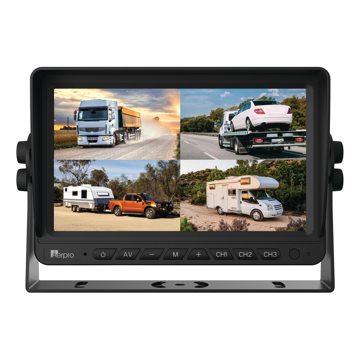 Aerpro 7In Heavy Duty AHD Quad View Monitor With Dvr AVM7Q