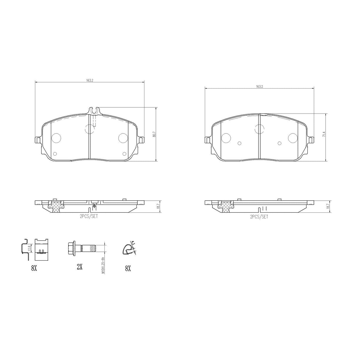 Brembo Brake Pad Set P 50 152
