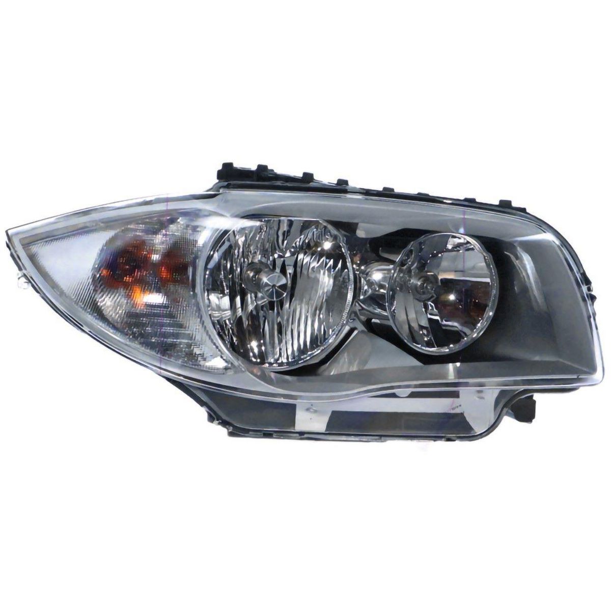 APG All Crash Halogen Silver Head Lamp Drivers Side OES Suits BMW 1 Series E87 2004 to 2007 EGA-21030RHP