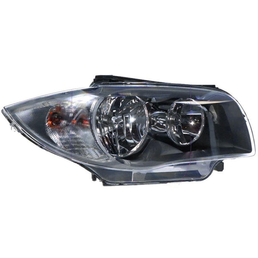 APG All Crash Halogen Black Head Lamp Drivers Side OES  suits BMW 1 Series 2007 to 2009 EGA-21031RHP