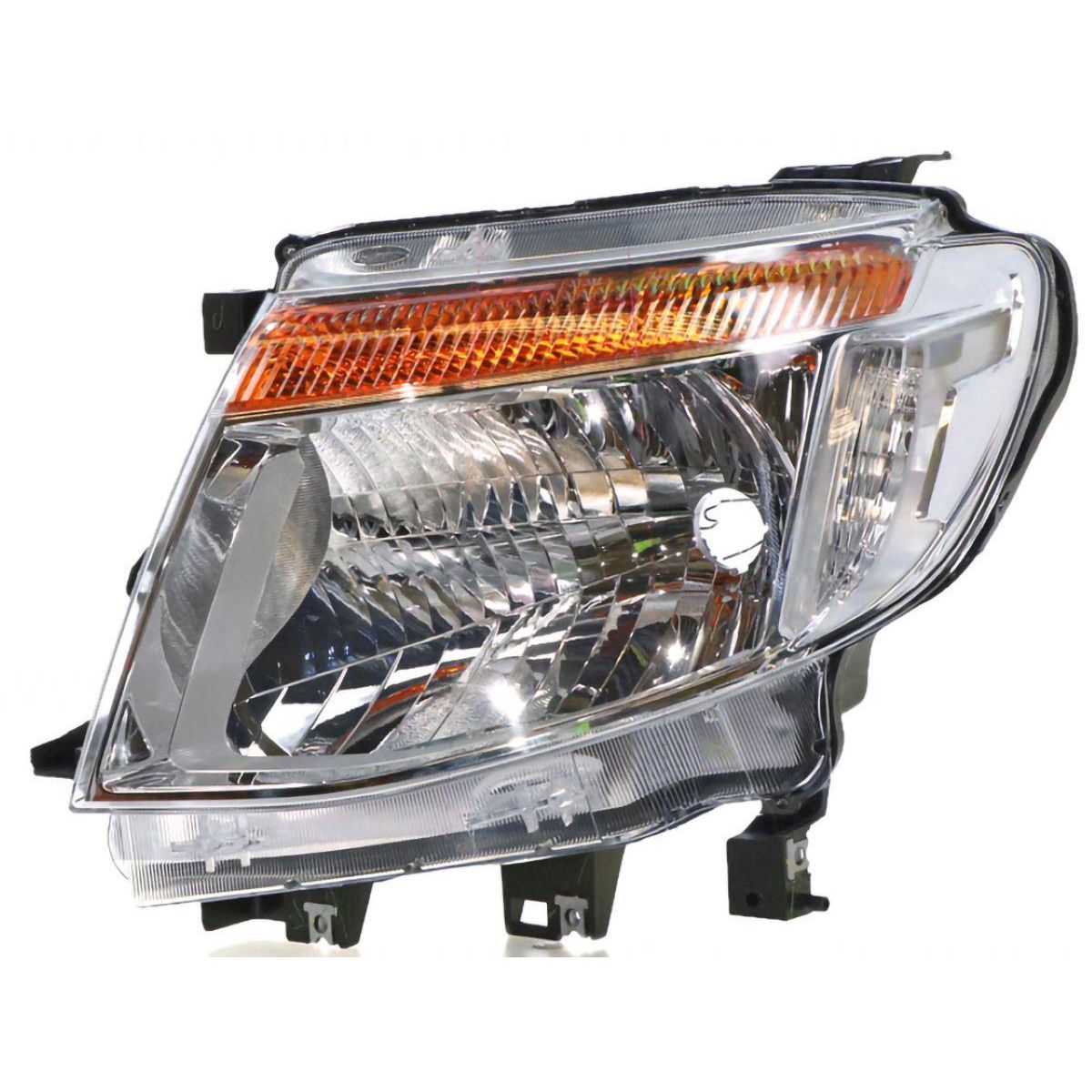 APG All Crash Chrome Head Lamp Passenger Side OEM Suits Ford Ranger Wildtrak PX 2011 to 2015 FCH-21031LHG