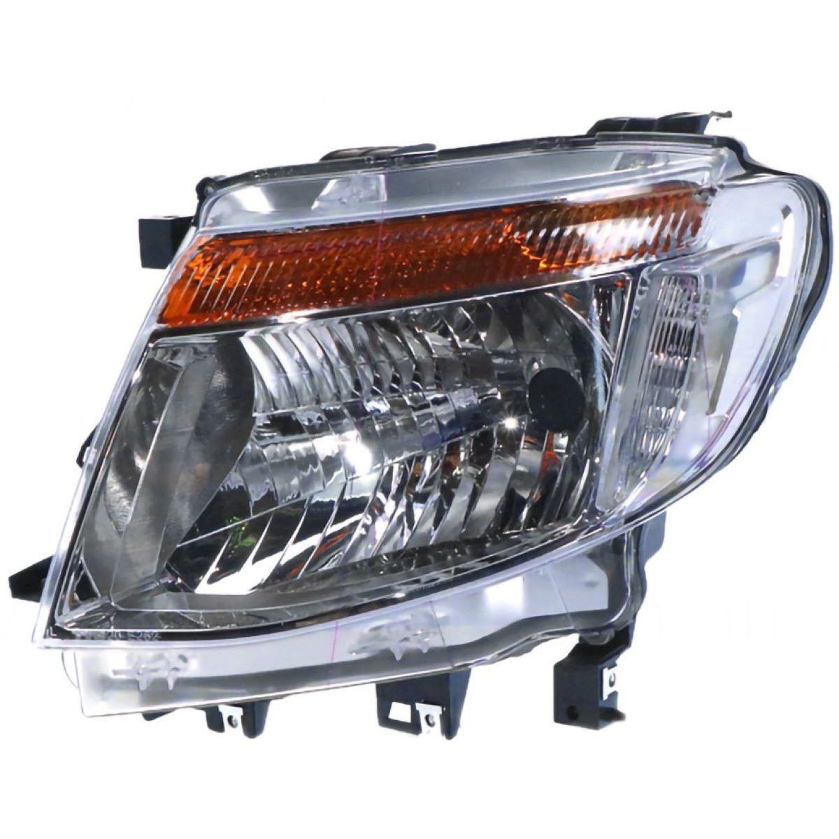 APG All Crash Chrome Head Lamp Passenger Side Certified Suits Ford Ranger Wildtrak PX 2011 to 2015 FCH-21031LHQ
