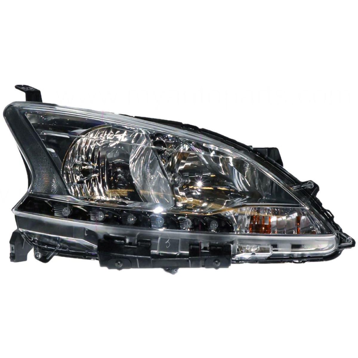 APG All Crash Halogen Head Lamp Drivers Side OEM Suits Nissan Pulsar ST B17 2012 to 2017 NPJ-21030RHG