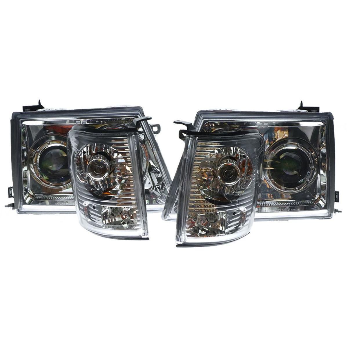 APG All Crash Performance Set Head Lamp with Corner Lamps Certified suits Toyota Hilux 9/2001 to 7/2004 TIL-21035Q