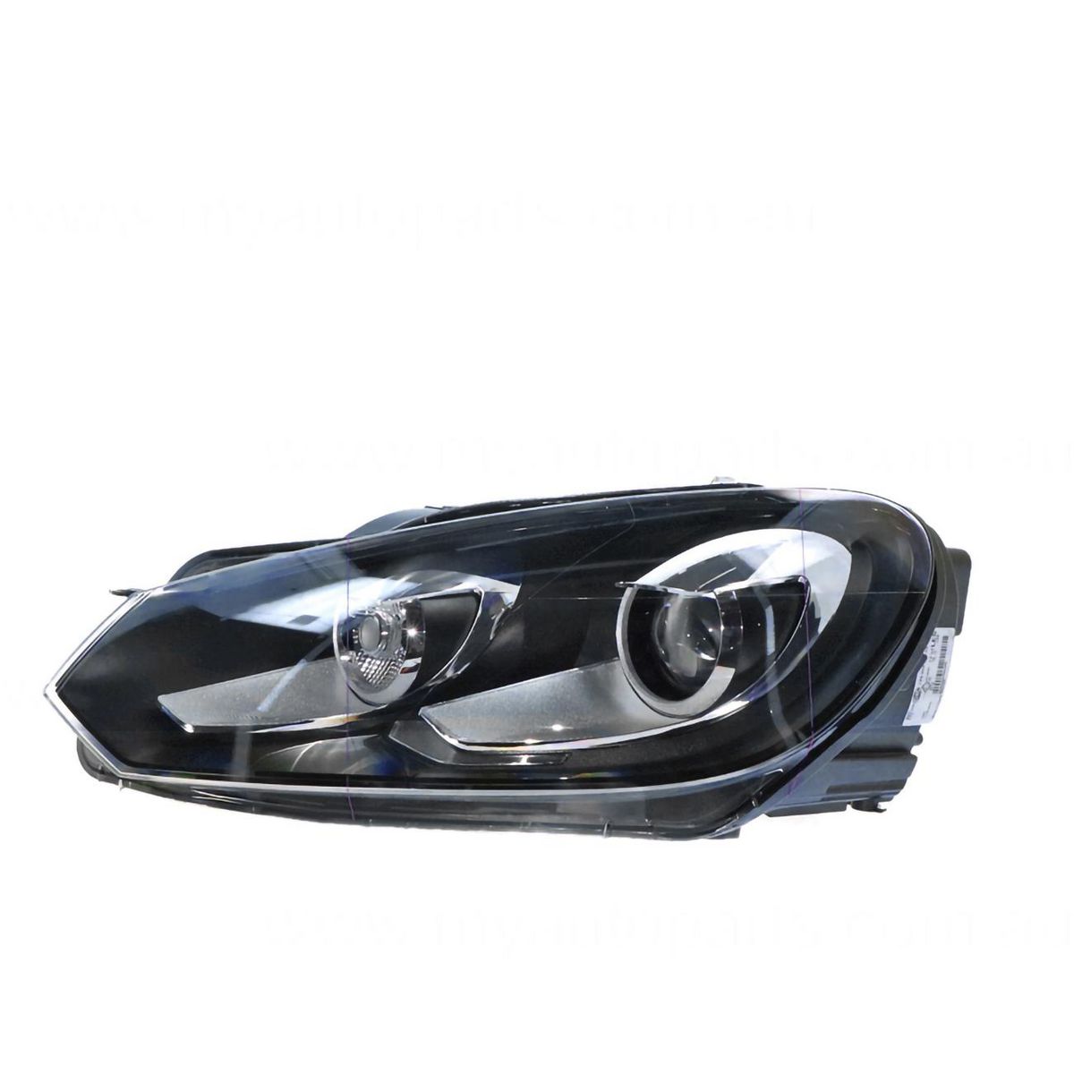 APG All Crash Xenon Chrome Head Lamp Passenger Side OES Suits Volkswagen Golf MK 6 2009 to 2013 VGH-21031LHP