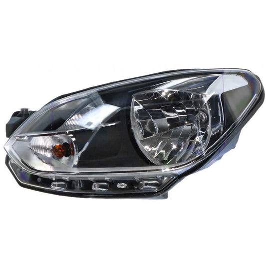 APG All Crash Halogen Electric Adjust Head Lamp Passenger Side OES Suits Volkswagen Up AA 2012 to 2014 VUA-21030LHP