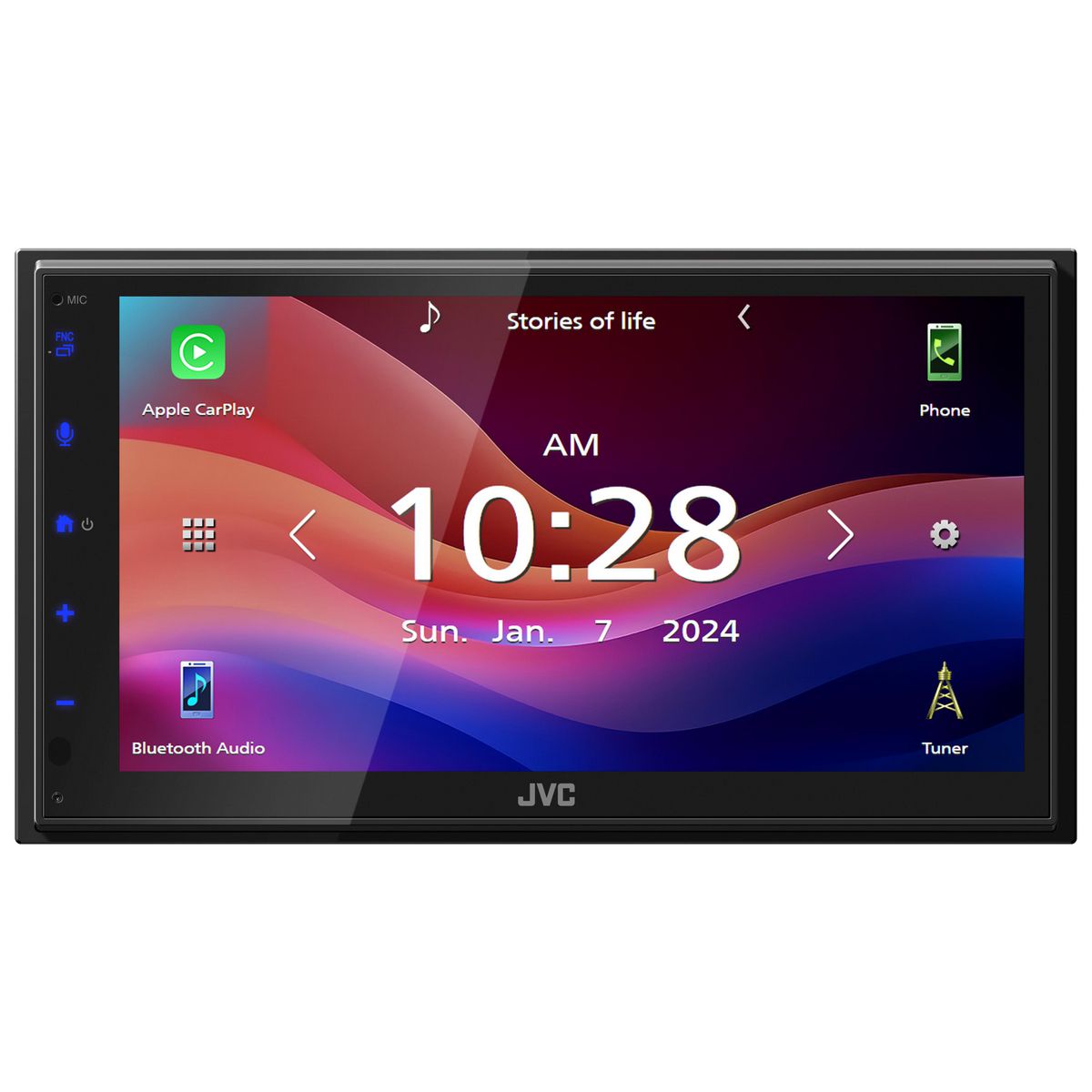 JVC 6.8in. AV Receiver W/Wired Apple CarPlay & Android Auto KW-M590BT
