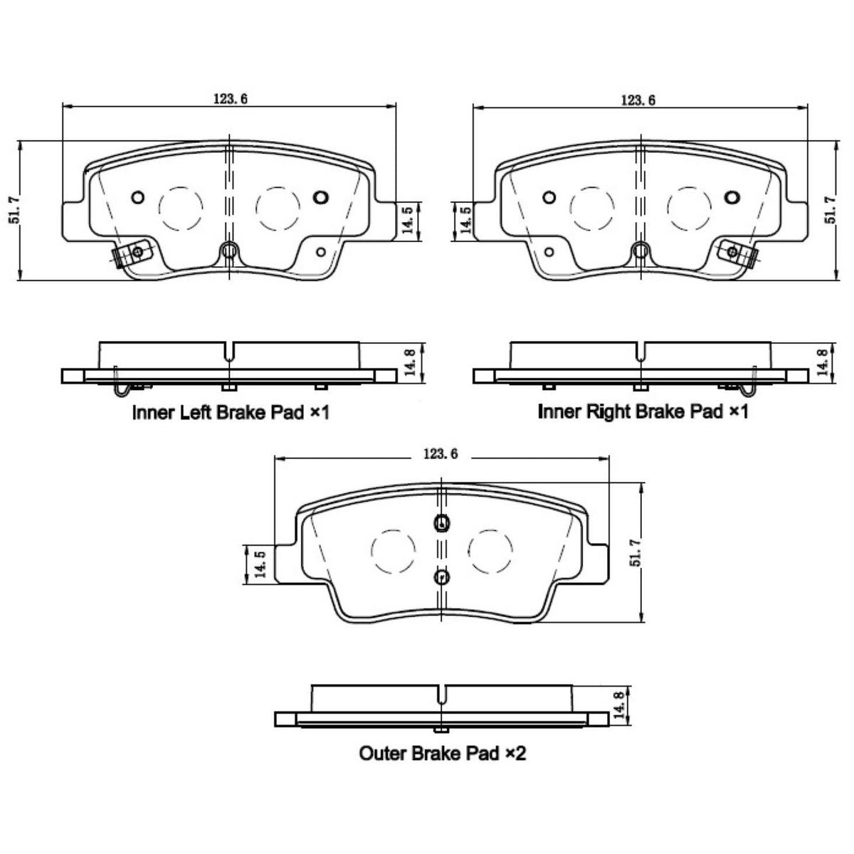 RDA Phantom Ceramic Brake Pad Set RDC2548