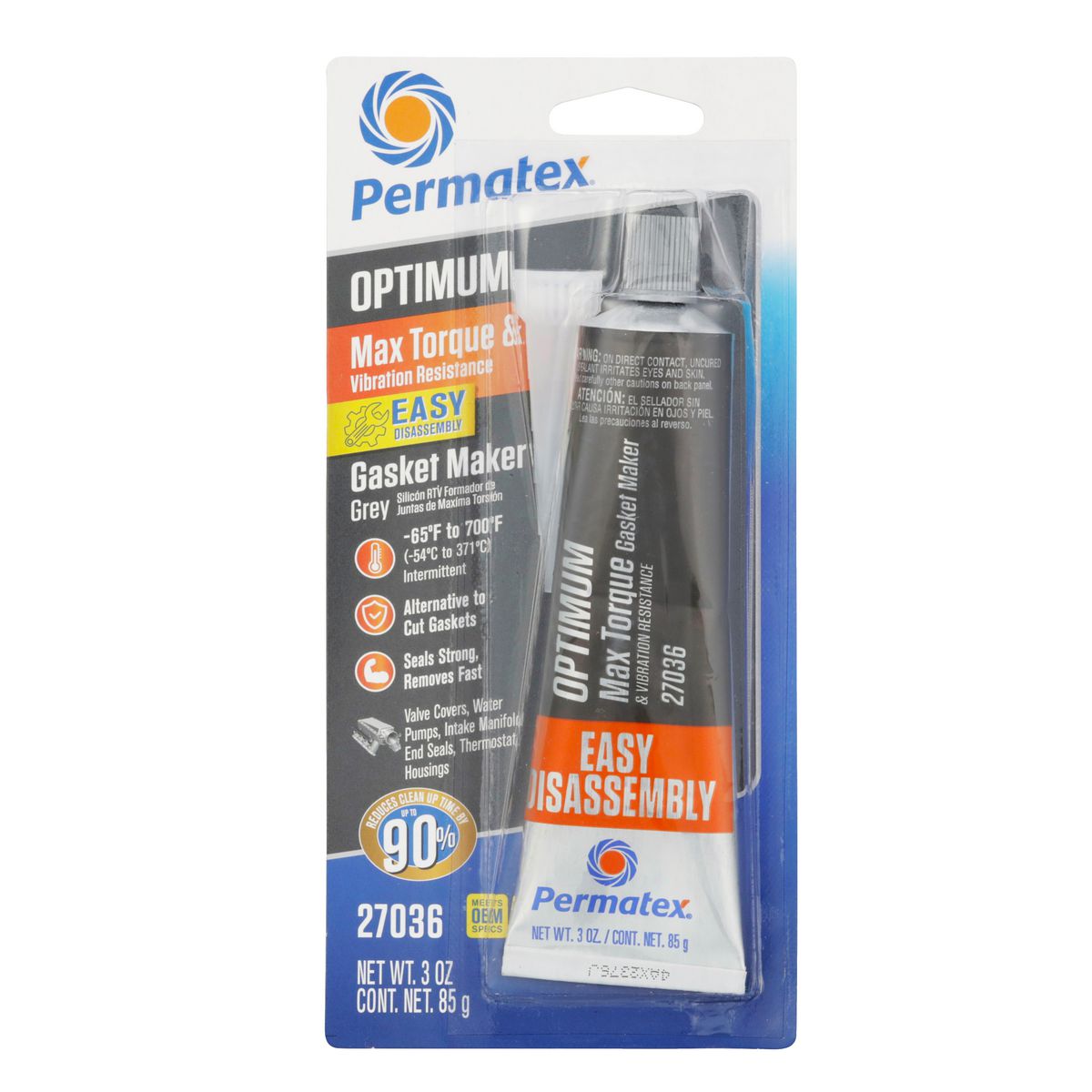 Permatex Optimum Easy- Disassembly Grey Rtv Silicone Gasket Maker 85G PX27036