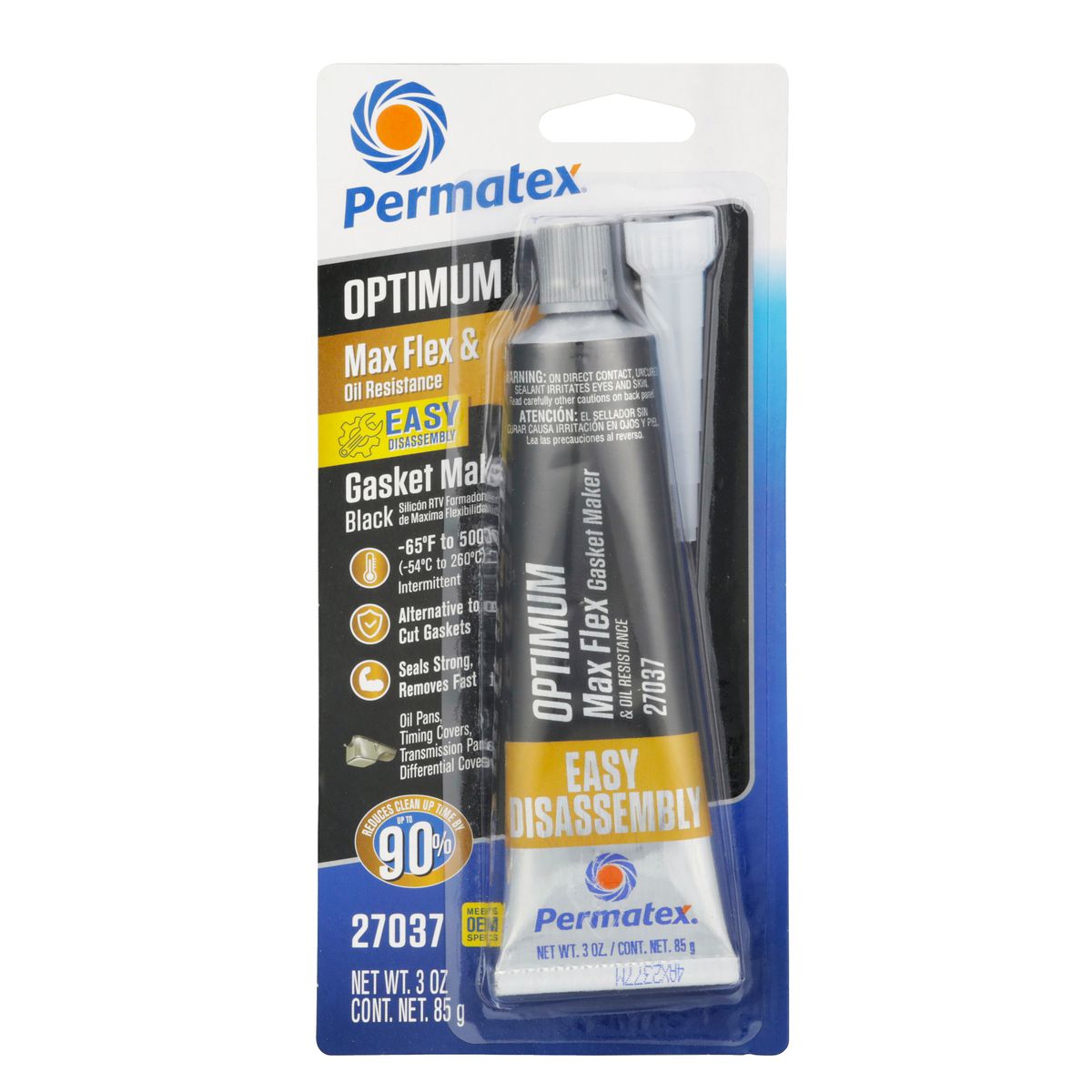 Permatex Optimum Easy-Disassembly Black Rtv Silicone Gasket Maker 85G PX27037