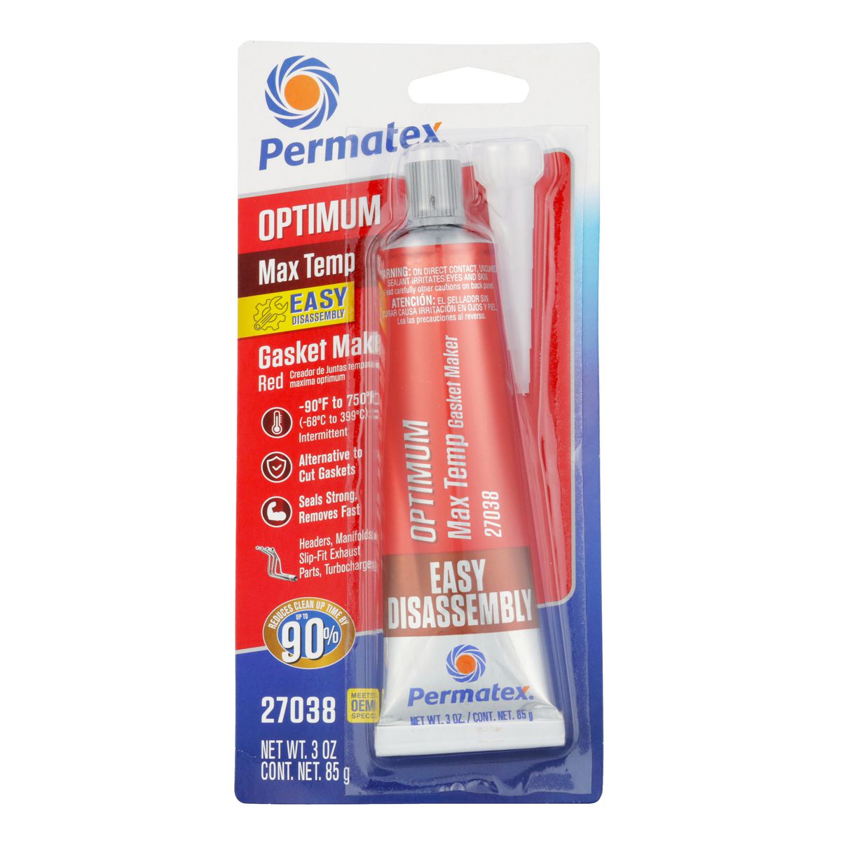 Permatex Optimum Easy-Disassembly Red Rtv Silicone Gasket Maker 85G PX27038